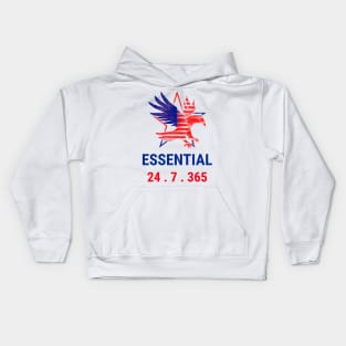 Essential 24.7.365 (Eagle) Kids Hoodie